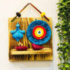 Decoratieve & Handgemaakte Wand Sleutelhouder met Vogel & Zon Design