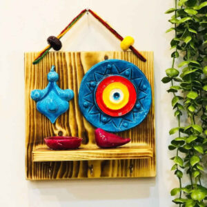 Decoratieve & Handgemaakte Wand Sleutelhouder met Vogel & Zon Design