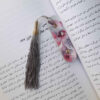 Leren Boekenlegger Dayan – Roze met Bloemenmotief