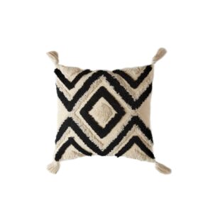 Punch Needle Kussenhoes – Geborduurd Geometrisch Patroon Hamon