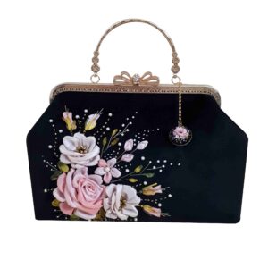 Clutch Handtas met Lintenborduurwerk – Fluweel met Aviz Design