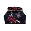 Clutch Handtas met Lintenborduurwerk – Fluweel met Vlinderpatroon