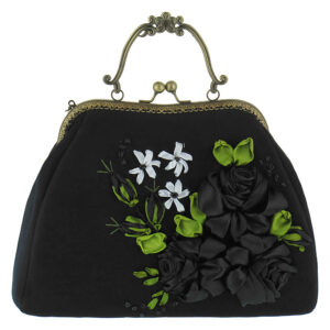 Clutch Handtas met Lintenborduurwerk – Fluweel met Malih Design