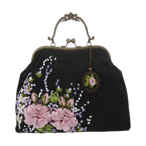 Clutch Handtas met Lintenborduurwerk – Fluweel met Reyhan Design