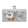 Clutch Handtas met Lintenborduurwerk – Crème Avondfeest Accessoire