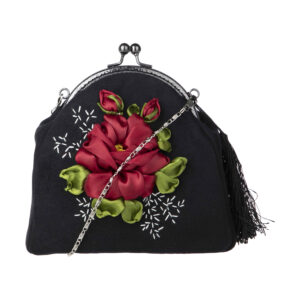 Clutch Handtas met Lintenborduurwerk – Fluweel met Tahoora Design