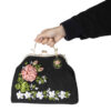Clutch Handtas met Lintenborduurwerk – Fluweel met Tiara Design