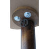 Ronde Fluwelen Voetenbank Piano - Zwart & Wit Design