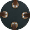 Ronde Fluwelen Voetenbank Burberry - Tartan Patroon Groen