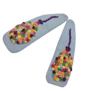 Snap Haarclip Set – Druppelvorm Lichtblauw Ballon Design