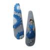 Snap Haarclip Set – Handgeborduurd Ballerina Blauw