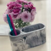 Sana Look Marmer Pennenhouder – Moderne Roze Steen