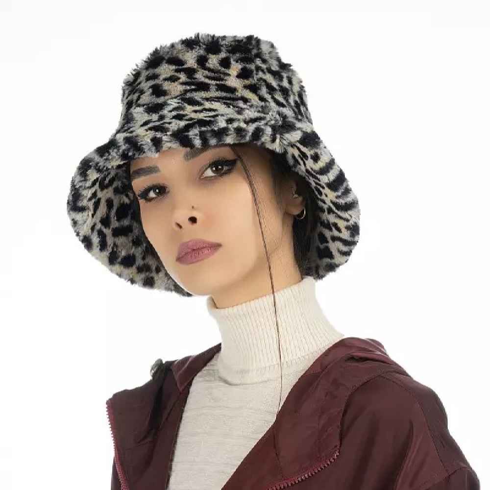 Dames Winter Bucket Hat – Model Leo – Wit