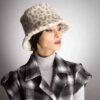 Dames Winter Bucket Hat – Model Leo – Wit