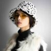 Dames Winter Bucket Hat – Model Leo – Wit