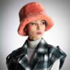 Dames Faux Fur Bucket Hat – Model Eenvoudig Roze