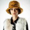 Dames Pluizige Faux Fur Bucket Hat – Model Tijger