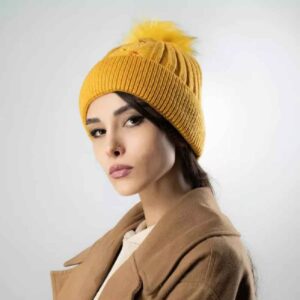 Dames Gebreide Wintermuts – Model Bloem