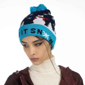 Dames Gebreide Wintermuts – Model Sneeuw