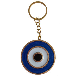 Houten & Resin Boze Oog Sleutelhanger – Sorena Model
