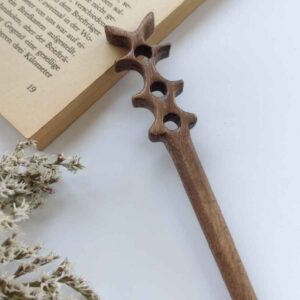 Houten Haarstok Handgesneden voor Vrouwen