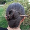 Houten Haarstok Handgemaakt Gebogen voor Lang Haar