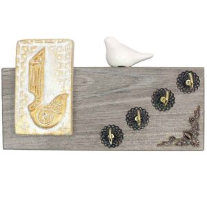 Decoratieve & Handgemaakte Wand Sleutelhouder Model Vogel