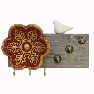 Decoratieve & Handgemaakte Wand Sleutelhouder Model Palm