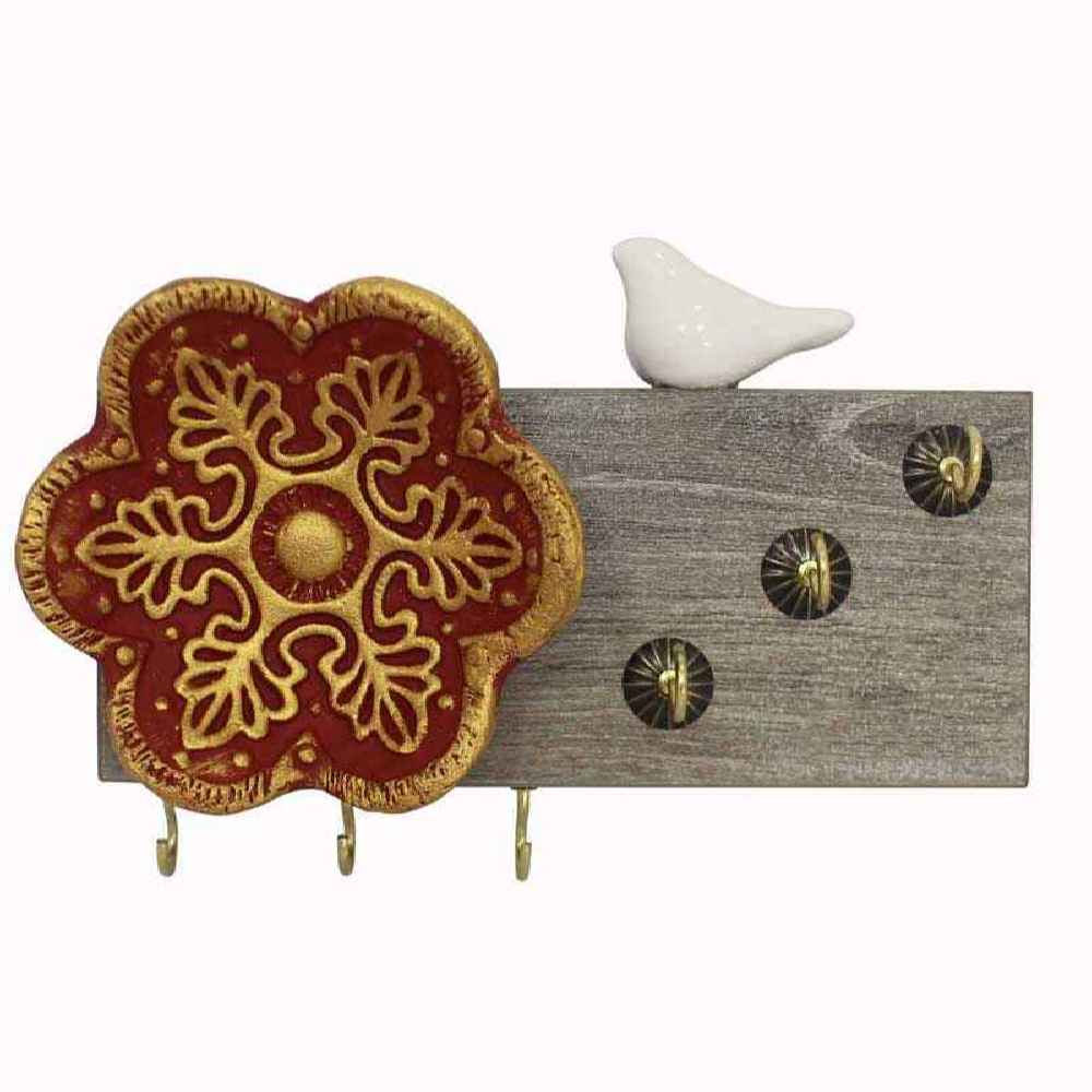 Decoratieve & Handgemaakte Wand Sleutelhouder Model Palm