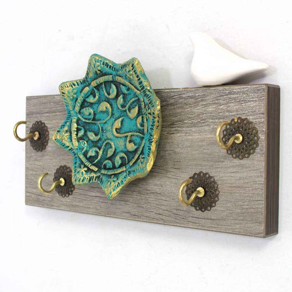 Decoratieve & Handgemaakte Wand Sleutelhouder met Eslimi Design