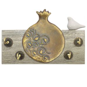 Decoratieve & Handgemaakte Wand Sleutelhouder met Granaatappel Design