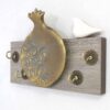 Decoratieve & Handgemaakte Wand Sleutelhouder met Granaatappel Design