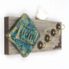 Decoratieve & Handgemaakte Wand Sleutelhouder met Traditionele Tegel Design