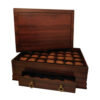 Houten Horlogedoos met 60 Vakken en Horlogekussens