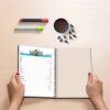 1403 Perzisch Dagplanner Notitieboek met Wit Bloemontwerp