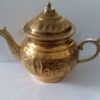Perzische Messing Theepot – Handgemaakt met Elegant Geëtst Design Art