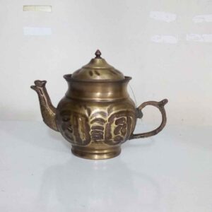 Perzische Messing Theepot – Handgemaakt met Elegant Geëtst Design Hakhamanesh