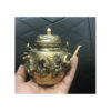 Perzische Messing Theepot – Handgemaakt met Elegant Bloemmotief Gang