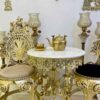 Messing Theepot – Handgemaakt met Elegant Bloemmotief Pauw