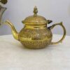Perzische Messing Theepot – Handgemaakt met Elegant Bloemmotief Lux