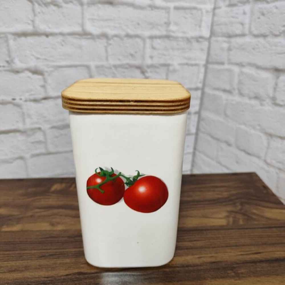 Keramische Bewaarpot voor Tomatenpuree in Witte Kleur