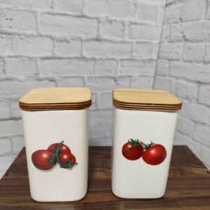 Keramische Bewaarpot voor Tomatenpuree in Witte Kleur