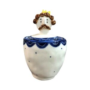 Keramische Suikerpot met Deksel Artistieke Stijl Pop Koning