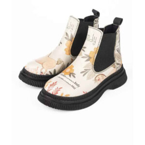 Graffiti Print Chelsea Laarzen – Synthetisch Leer met Paardenpatroon