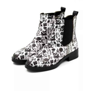 Graffiti Print Chelsea Laarzen – Synthetisch Leer met Rits