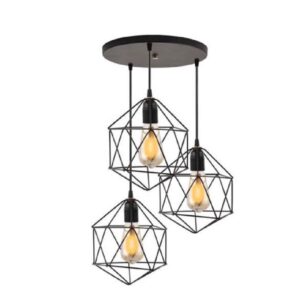 Metalen Hanglamp Kooi – Trapezium Plafondmontage