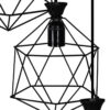 Metalen Cluster Hanglamp Diamant – Geometrisch Zwart