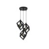 Metalen Cluster Hanglamp Kubus – 3-Lichts Zwart