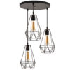 Metalen Cluster Hanglamp Diamant – 3-Lichts