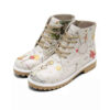 Graffiti Print Enkellaars voor Dames – Synthetisch Leer
